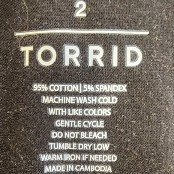 TORRID Squeleton Mini Jersey Foldover Slim fit Skirt Size 2 - Picture 6 of 8